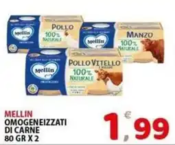 Il Centro Superstore Mellin omogeneizzati di carne offerta
