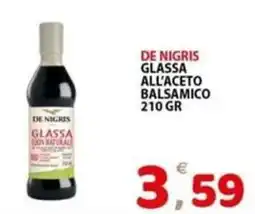 Il Centro Superstore De Nigris glassa all'aceto balsamico offerta
