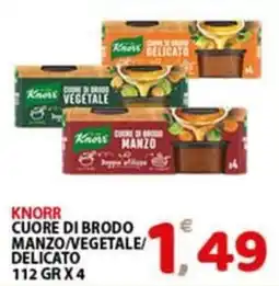 Premium Supermercati Knorr cuore di brodo manzo/vegetale/delicato offerta