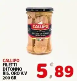 Premium Supermercati Callipo filetti di tonno ris. oro v.v. offerta
