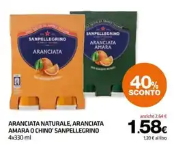 Superconti Aranciata naturale, aranciata amara o chinò Sanpellegrino offerta