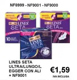 Italy Cash and Carry Lines seta ultra/lungo/l egger con ali offerta