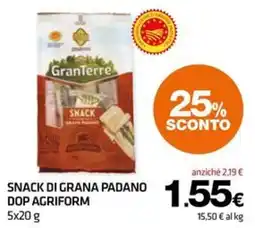 Superconti Snack di grana padano dop agriform offerta