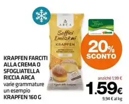 Superconti Krapfen farciti alla crema o sfogliatella riccia Arca offerta
