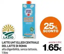 Superconti Latte UHT Elledi Centrale del Latte di Roma offerta