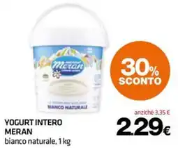 Superconti Yogurt intero Meran bianco naturale offerta