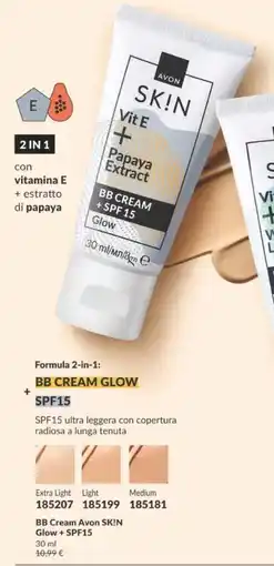 Avon Avon Skin BB Cream Glow + SPF15 offerta
