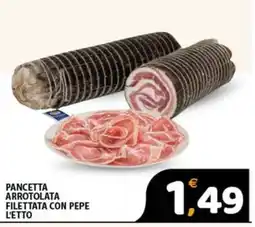 Premium Supermercati Pancetta arrotolata filettata con pepe offerta