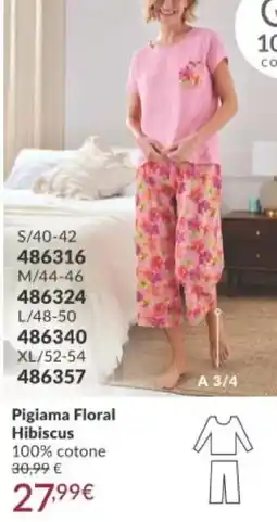 Avon Pigiama Floral Hibiscus offerta