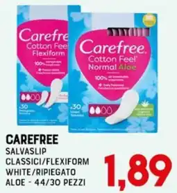 Gran Risparmio Carefree salvasilip classici/flexiform white/riplegato aloe offerta