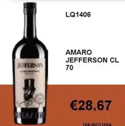 Italy Cash and Carry Amaro Jefferson offerta