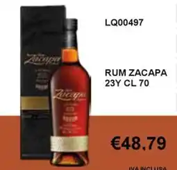 Italy Cash and Carry Rum Zacapa 23Y offerta