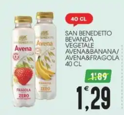 SpesAmica San Benedetto bevanda vegetale Avena&Banana/Avena&Fragola offerta