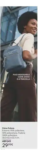 Avon Zaino Solene offerta