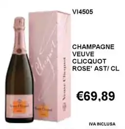 Italy Cash and Carry Champagne Veuve Clicquot Rose' offerta