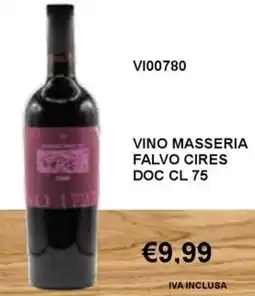 Italy Cash and Carry Vino Masseria Falvo Cires offerta