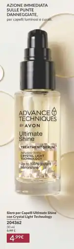 Avon Avon Siero per Capelli Ultimate Shine con Crystal Light Technology offerta