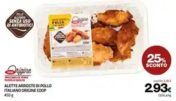 Superconti Alette arrosto di pollo italiano Origine Coop offerta