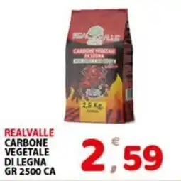 Premium Supermercati Realvalle carbone vegetale di legna offerta