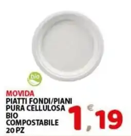 Premium Supermercati Movidaplati fondi/piani pura cellulosa bio compostabile offerta