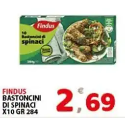 Premium Supermercati Findus bastoncini di spinaci offerta