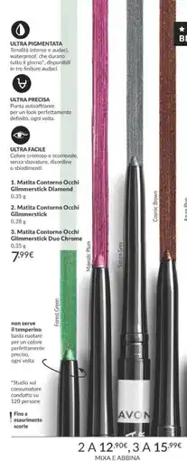 Avon Matita Contorno Occhi Glimmerstick offerta