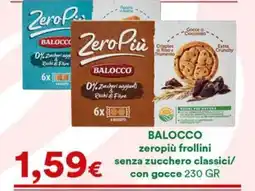 Supermercati Pasquale Prisco Balocco zeropiù frollini senza zucchero classici offerta