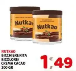 Mio Market Nutkao bicchiere rita bicolore/crema cacao offerta