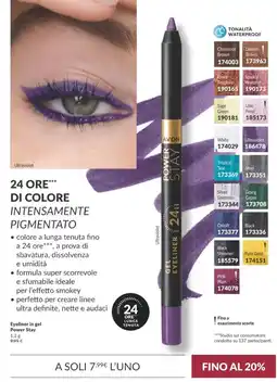 Avon Avon Eyeliner in gel Power Stay offerta