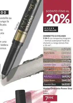 Avon Avon Matita Ombretto Power Stay offerta