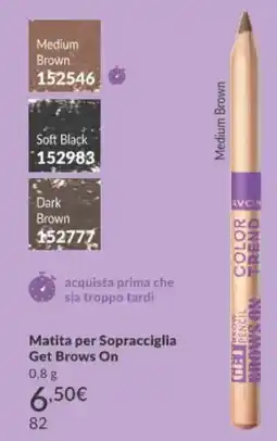 Avon Avon Matita per Sopracciglia Get Brows On offerta