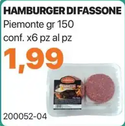 GrosMarket Hamburger di Fassone Piemontese offerta
