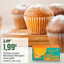 Banco Fresco Tortino Carote Mandorle Mangiar Sano offerta