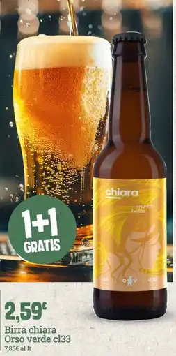 Banco Fresco Birra chiara Orso verde offerta