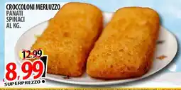Il Genio Supermercato Croccoloni merluzzo panati spinaci offerta