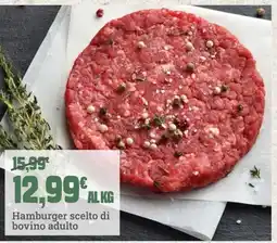 Banco Fresco Hamburger scelto di bovino adulto offerta