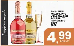 Interspar Spumante millesimato Villa Cialdini Rose Brut / Pignoletto Brut offerta