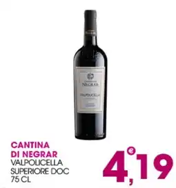 Rosa Cash Cantina di Negrar Valpolicella Superiore DOC offerta