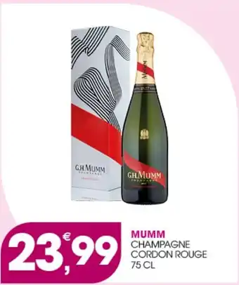Rosa Cash Mumm Champagne Cordon Rouge offerta