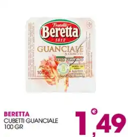 Rosa Cash Beretta cubetti guanciale offerta