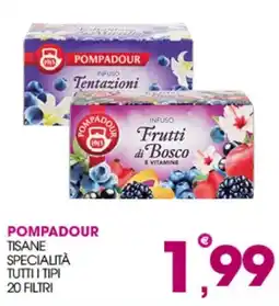 Rosa Cash Pompadour tisane specialità offerta