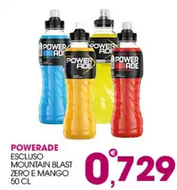Rosa Cash Powerade escluso mountain blast zero e mango offerta