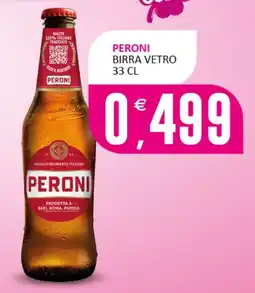 Rosa Cash Peroni birra vetro offerta