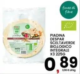 Interspar Piadina Despar scelta verde biologico integrale offerta