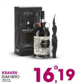 Rosa Cash Kraken rum nero offerta