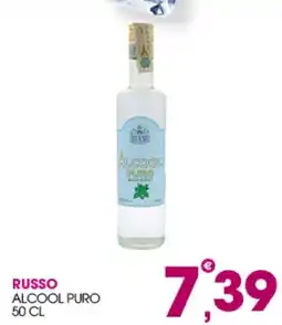 Rosa Cash Russo alcool puro offerta