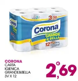 Rosa Cash Corona carta igienica grande & bella offerta