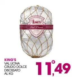 Rosa Cash King's Val Liona crudo dolce disossato offerta