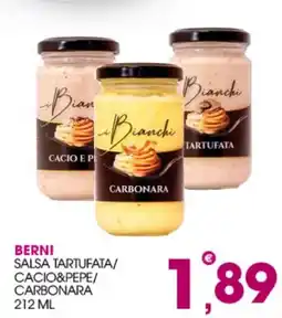 Rosa Cash Berni salsa tartufata/cacio&pepe/carbonara offerta