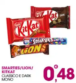 Rosa Cash Smarties/Lion/KitKat classico e dark mono offerta